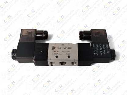 4V220 08 ELEC/VALV 5/2 DOBLE BOBINA 1/4
