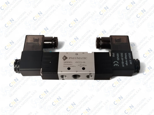 4V220 08 ELEC/VALV 5/2 DOBLE BOBINA 1/4